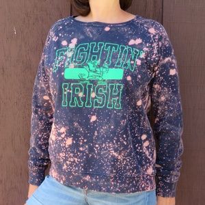 Notre Dame Fightin' Irish Bleach Sweatshirt sz L